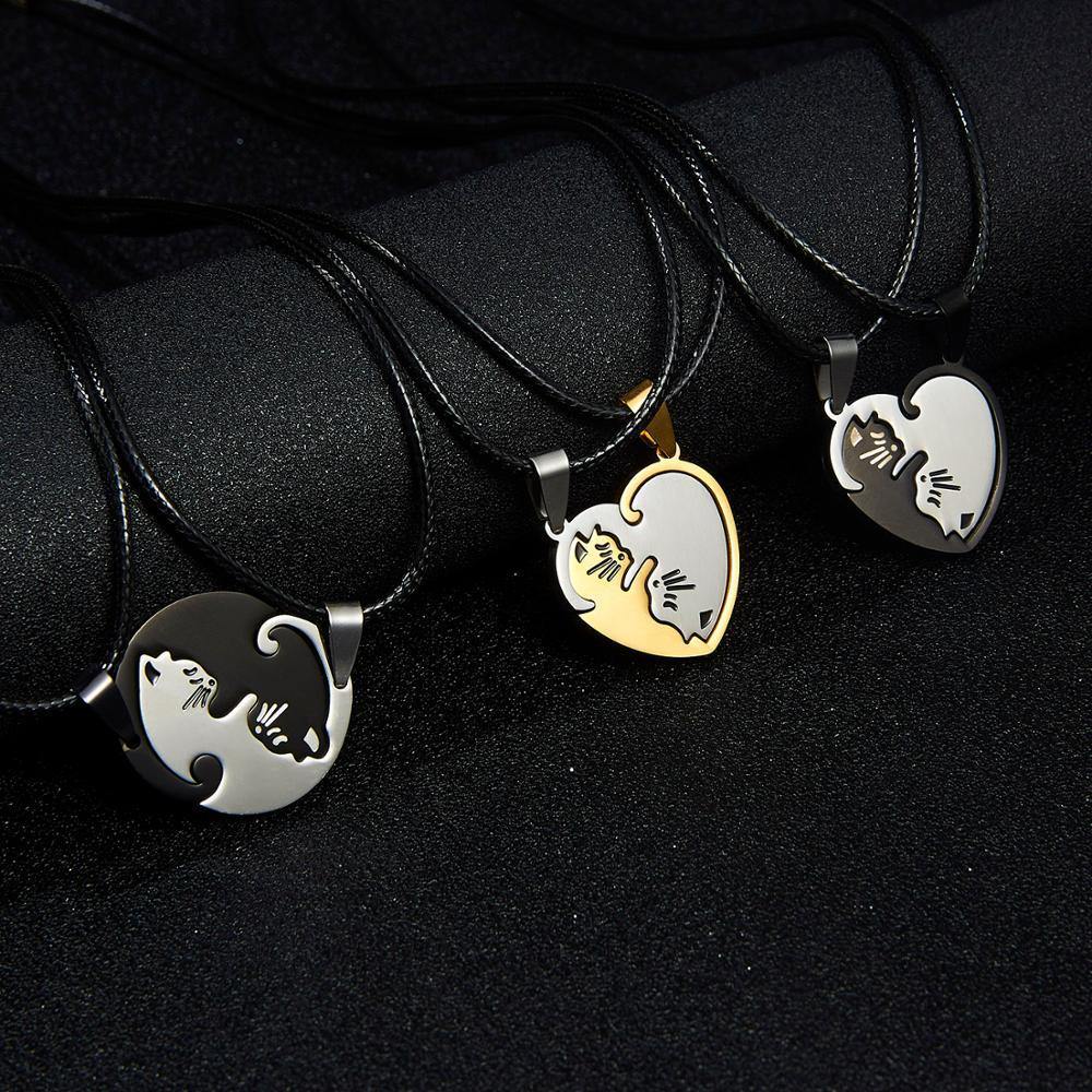 Cat Lovers Couple Necklaces - Wyvern's Hoard