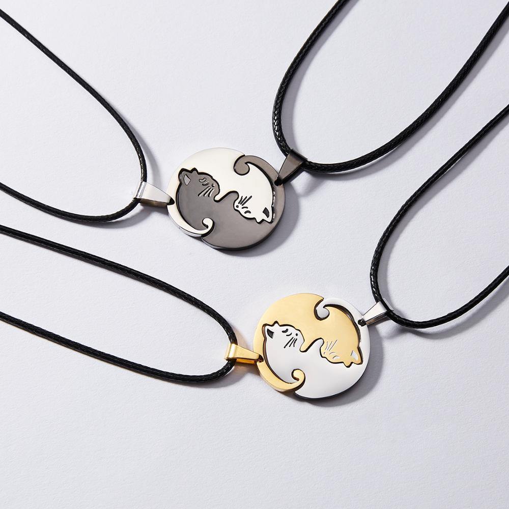 Cat Lovers Couple Necklaces - Wyvern's Hoard