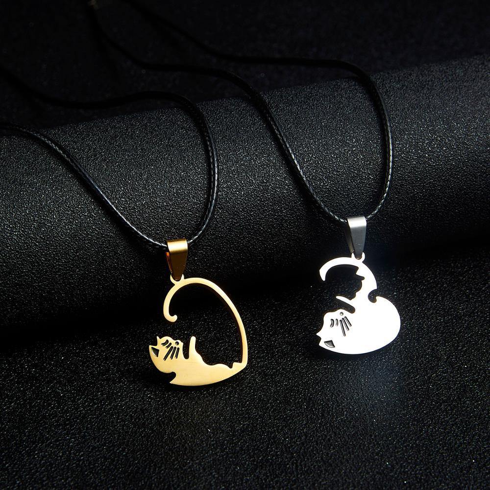 Cat Lovers Couple Necklaces - Wyvern's Hoard