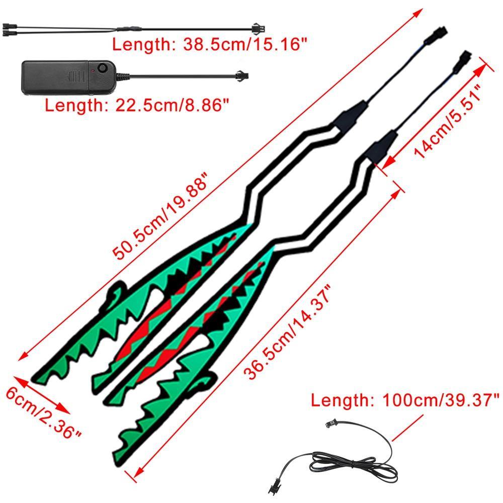 Shark Helmet EL Light Strips - Wyvern's Hoard