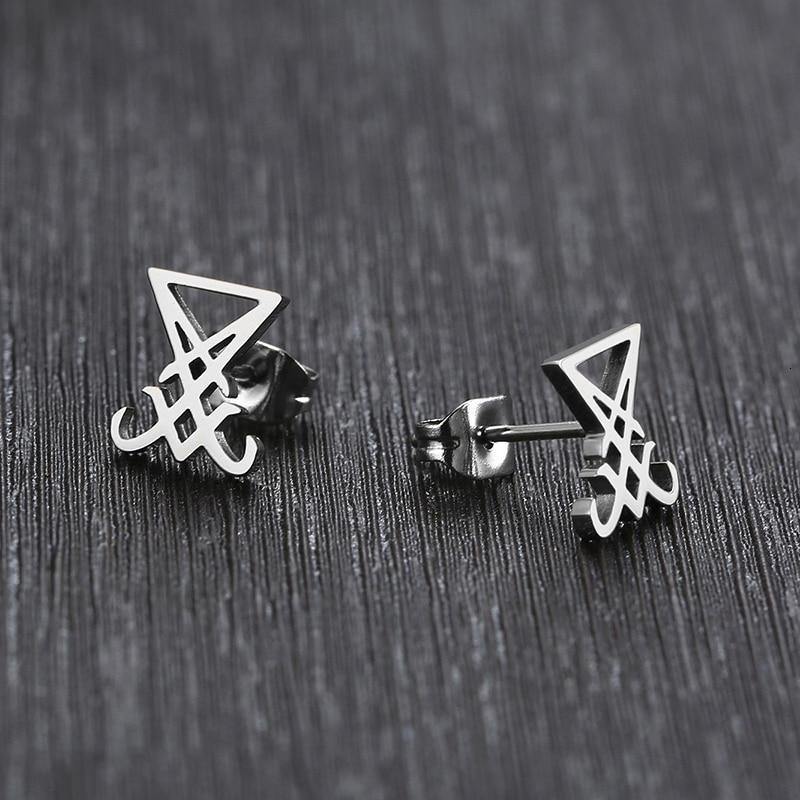 Sigil of Lucifer Ear Studs - Wyvern's Hoard