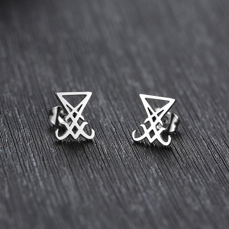 Sigil of Lucifer Ear Studs - Wyvern's Hoard
