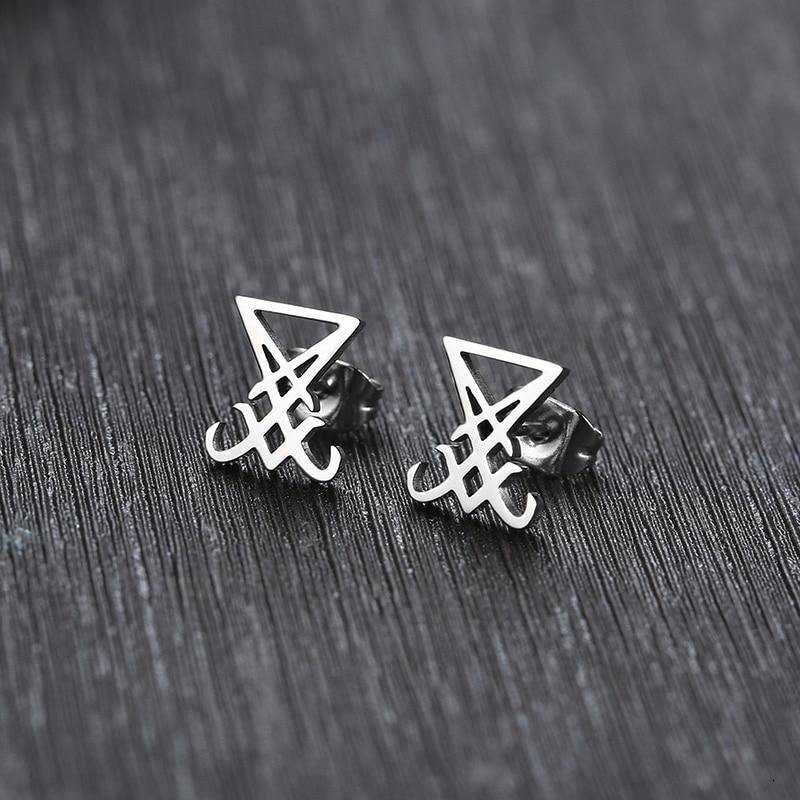 Sigil of Lucifer Ear Studs - Wyvern's Hoard