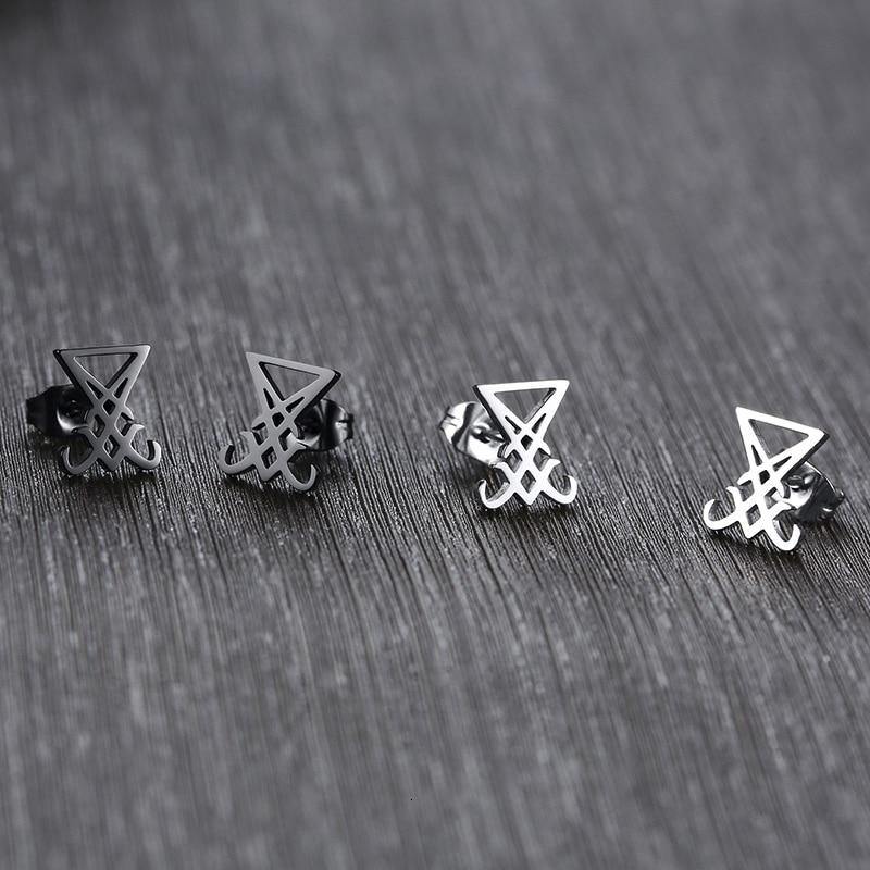 Sigil of Lucifer Ear Studs - Wyvern's Hoard