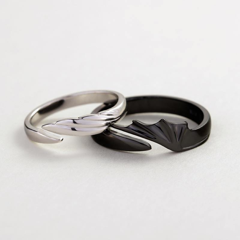 Angel & Devil Divine Couple Rings - Wyvern's Hoard