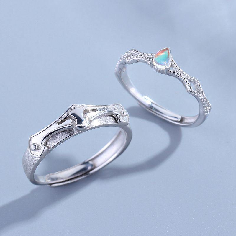 The Knight And The Princess Couple Rings - Wyvern's Hoard