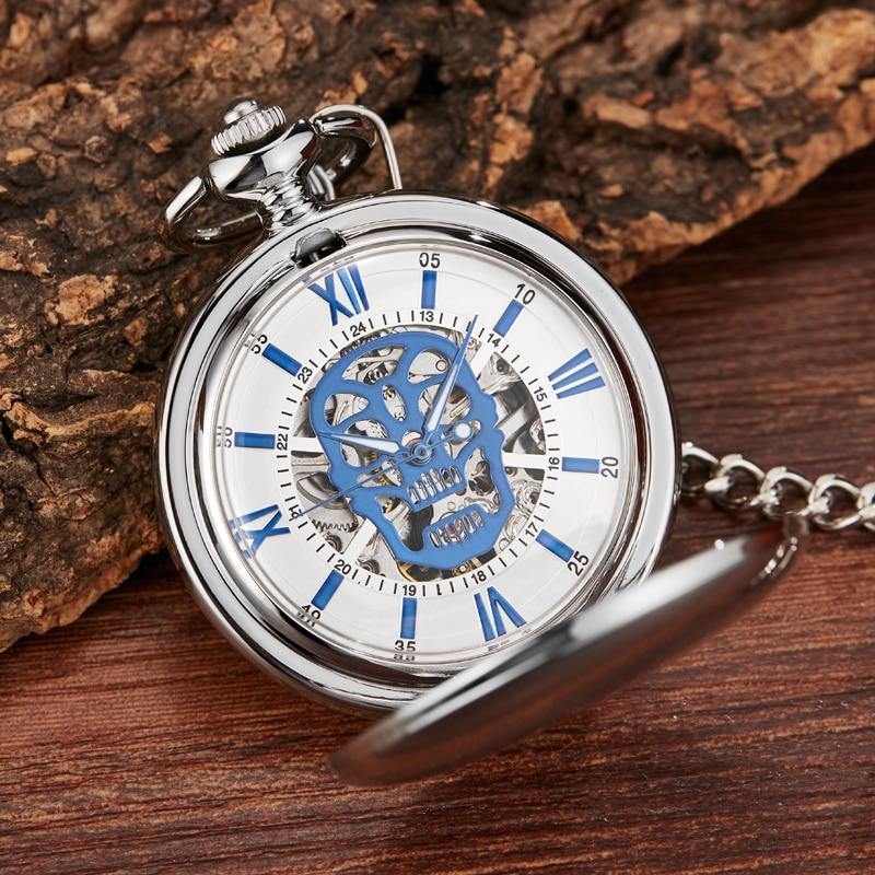 Hollow Skull Mechanical Pocket Watch - Wyvern's Hoard