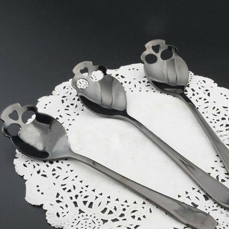Skull Stainless Steel teaspoons (4 pieces) - Wyvern's Hoard