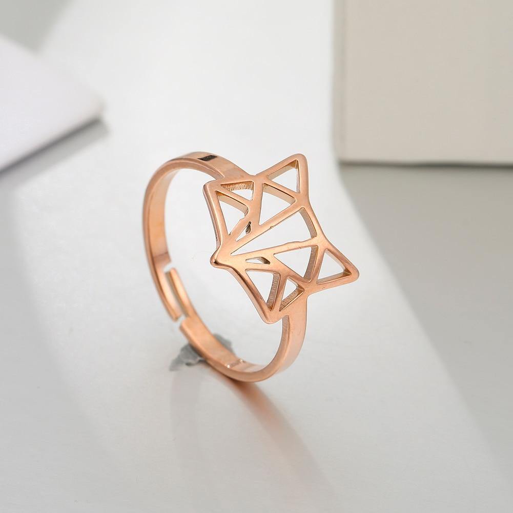 Geometric Fox Ring & Necklace - Wyvern's Hoard