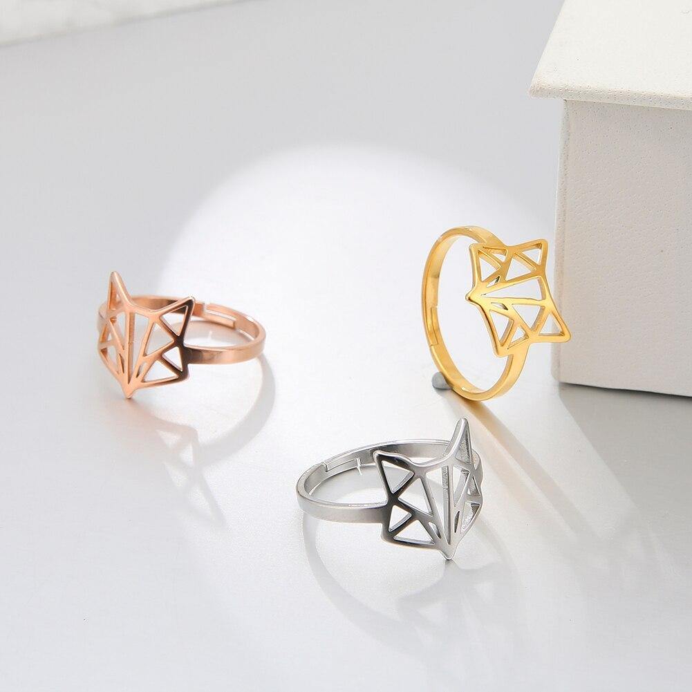 Geometric Fox Ring & Necklace - Wyvern's Hoard