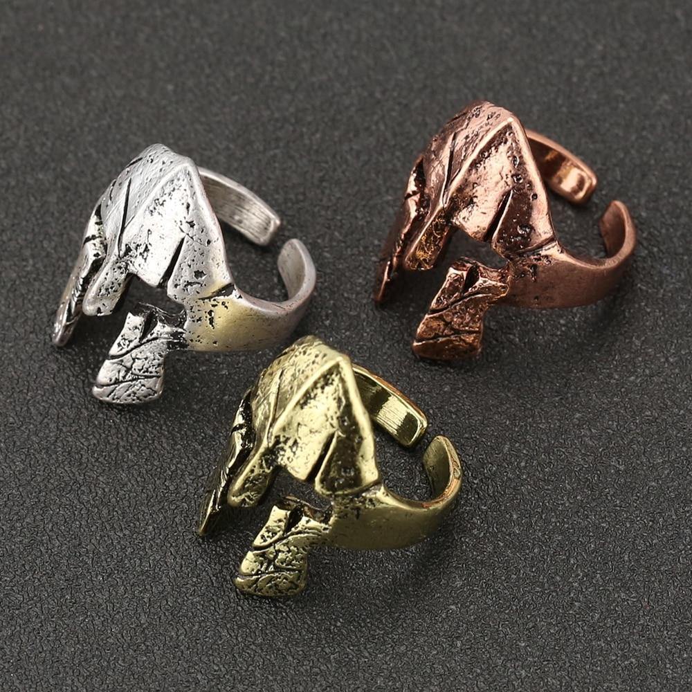 Battle-Worn Spartan Helmet Ring - Wyvern's Hoard