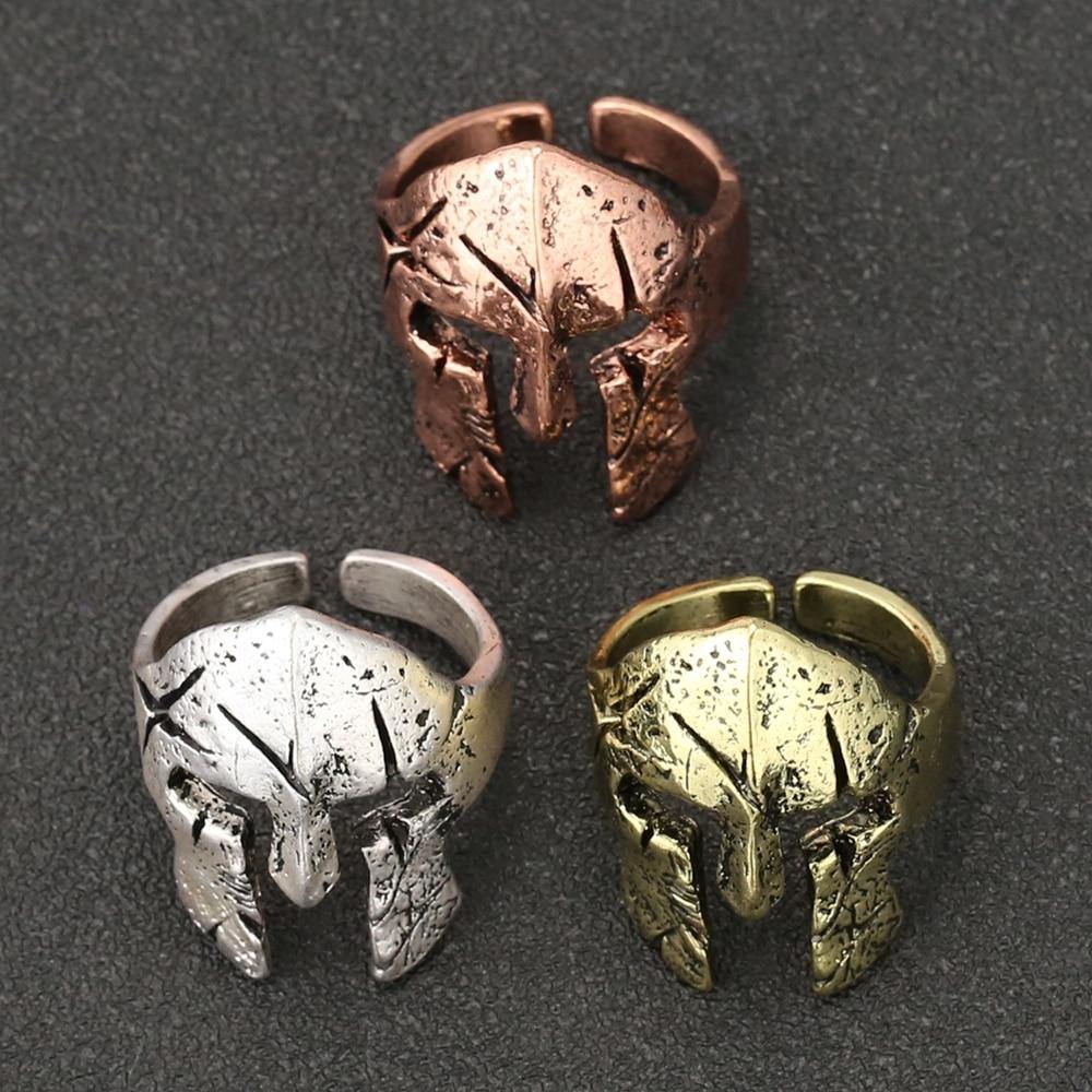 Battle-Worn Spartan Helmet Ring - Wyvern's Hoard