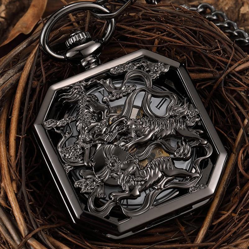 Mystical Kirin Mechanical Pocket Watch - Wyvern's Hoard