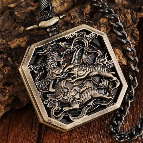 Mystical Kirin Mechanical Pocket Watch - Wyvern's Hoard