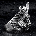 Baphomet Goat Head Ring - Wyvern's Hoard