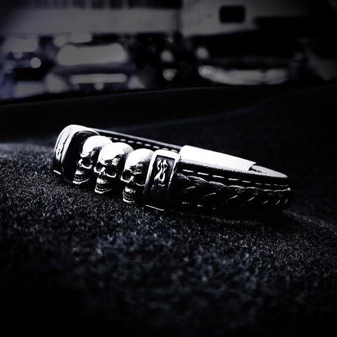 Skull Triad Bracelet - Wyvern's Hoard