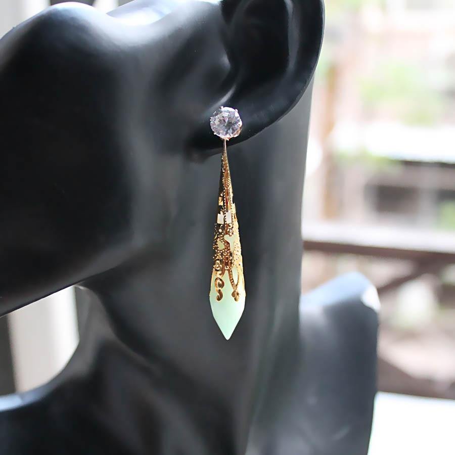 Crystal Obelisk Earrings - Wyvern's Hoard