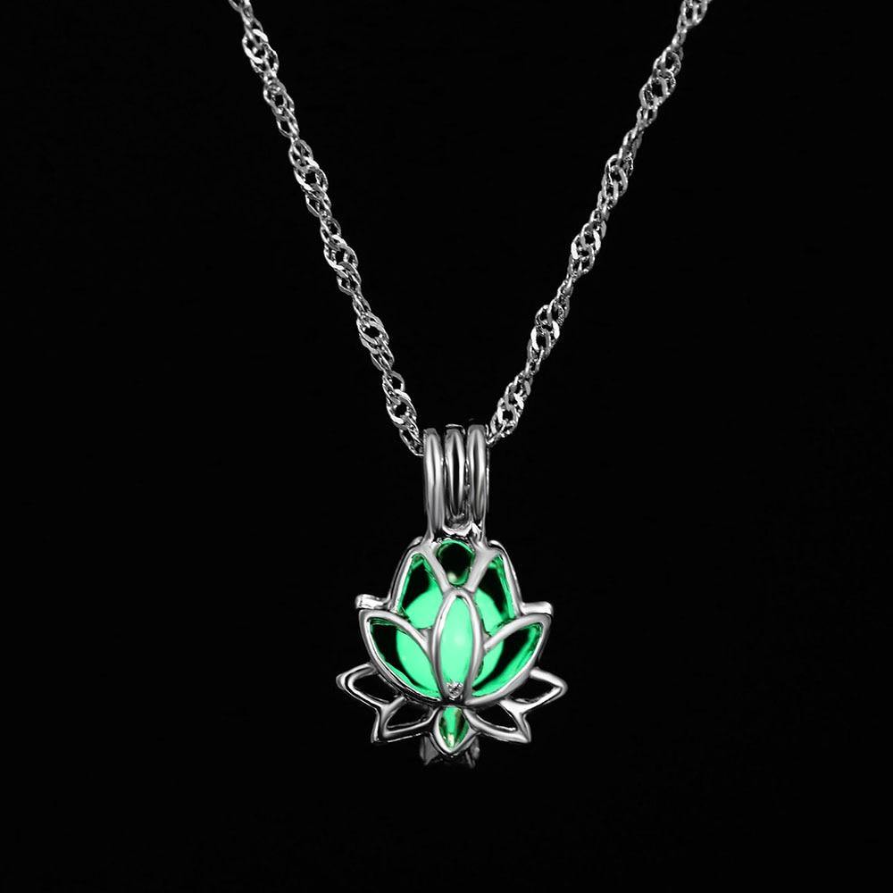 Glow in the Dark Lotus Necklace - Wyvern's Hoard