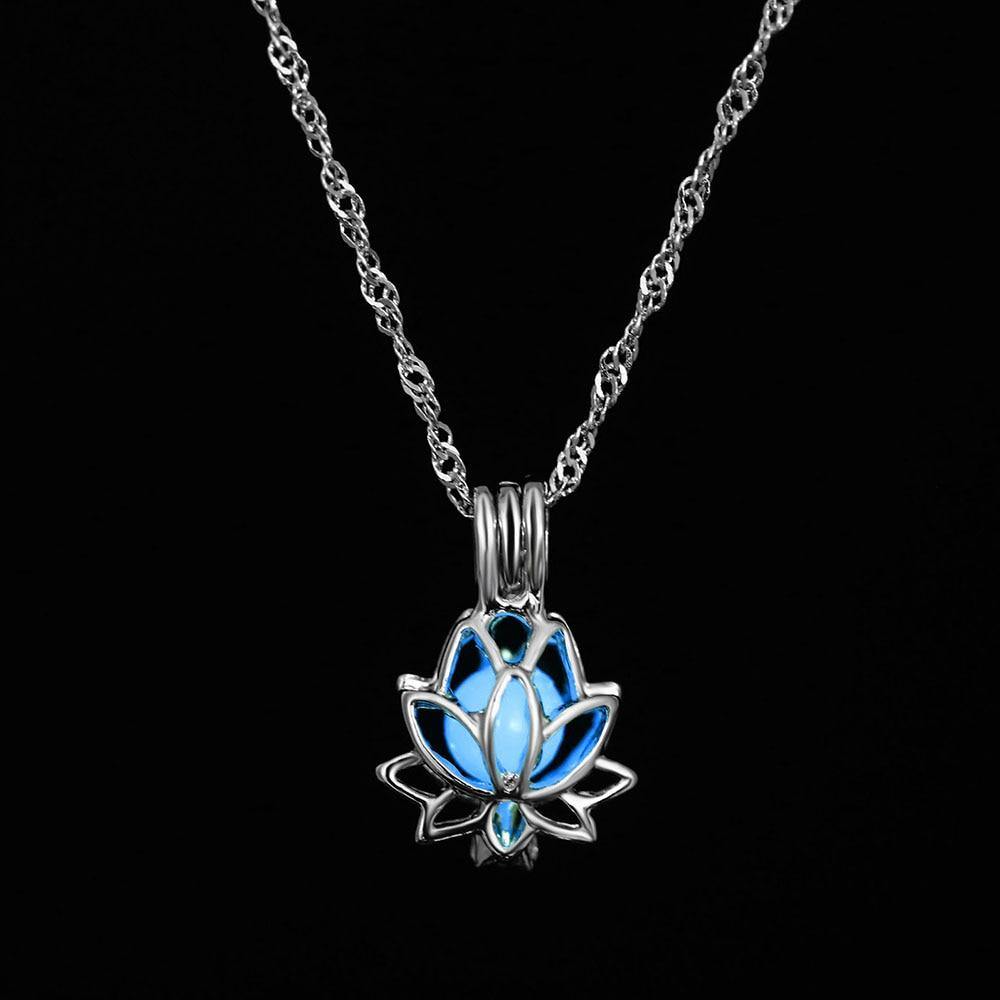 Glow in the Dark Lotus Necklace - Wyvern's Hoard