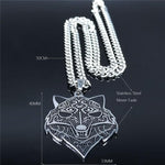 Viking Wolf Head Necklace - Wyvern's Hoard