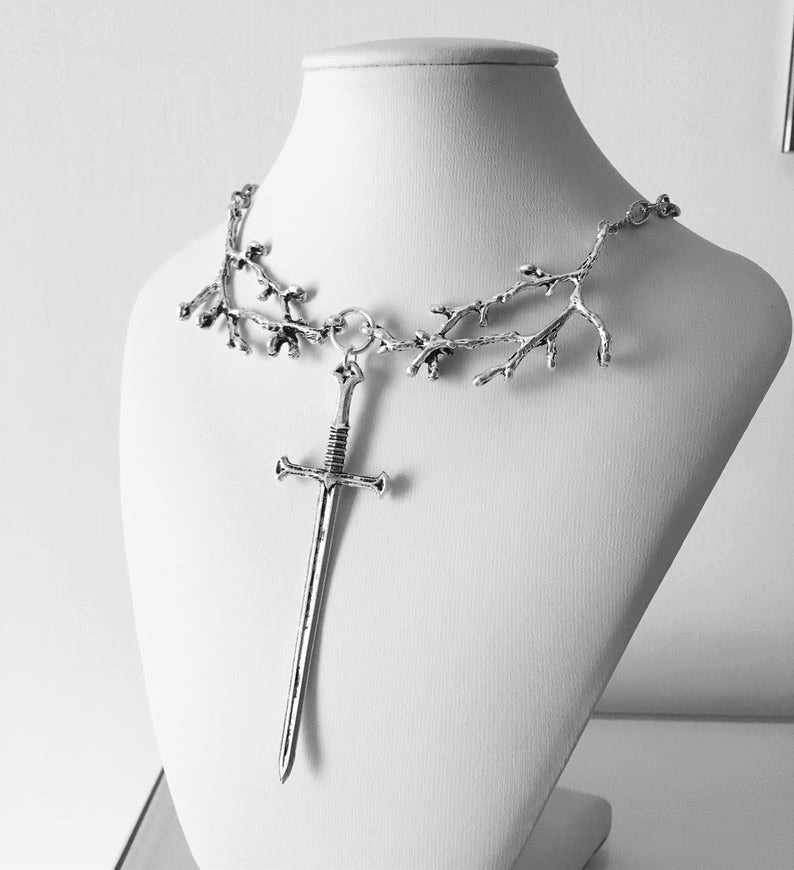 Sword Amongst The Thorns Necklace