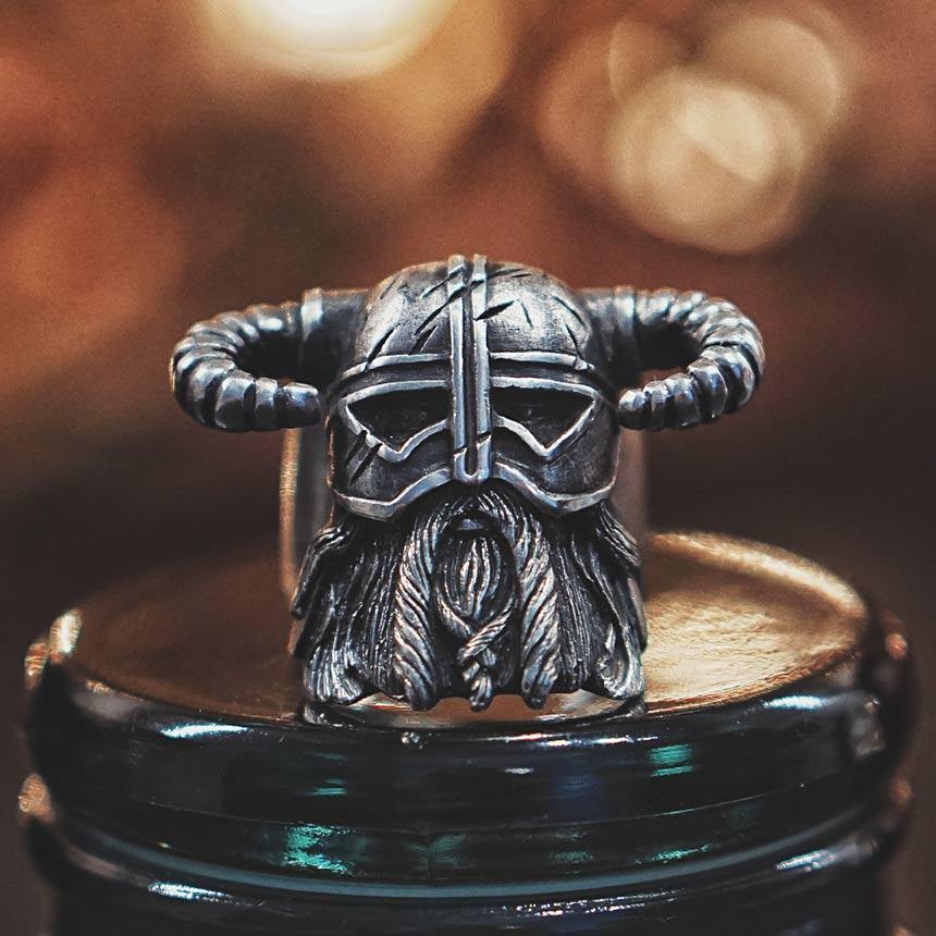 Viking Warrior Helm Ring - Wyvern's Hoard