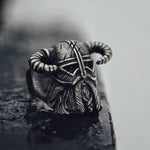 Viking Warrior Helm Ring - Wyvern's Hoard