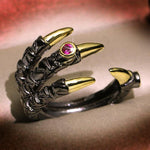 Jeweled Dragon Claw Ring - Wyvern's Hoard