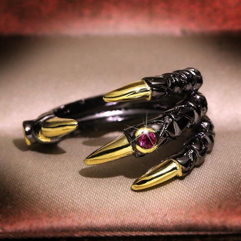 Jeweled Dragon Claw Ring – Wyvern's Hoard