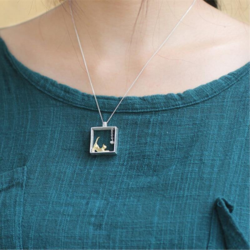 Playful Kitten Necklace - Wyvern's Hoard