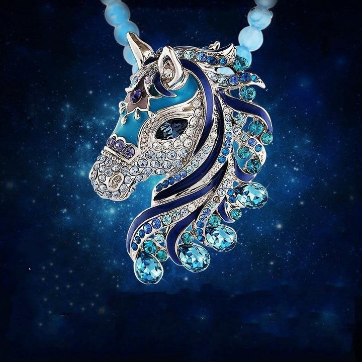 Crystal Horse Necklace