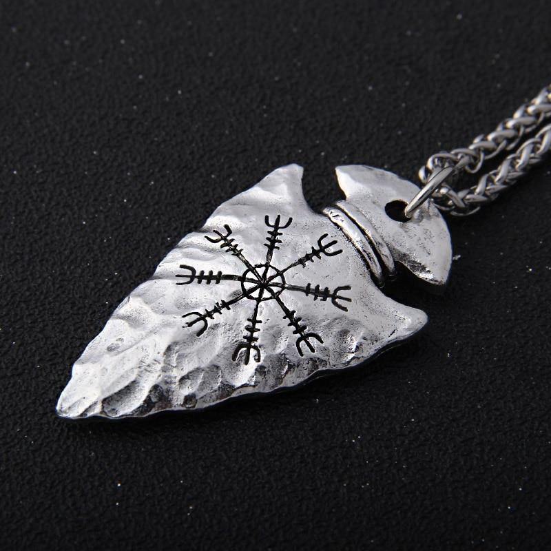 Aegishjalmr Helm of Awe Arrowhead Necklace - Wyvern's Hoard