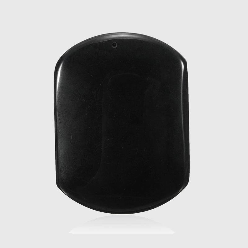 Carved Black Obsidian Wolf Necklace - Wyvern's Hoard