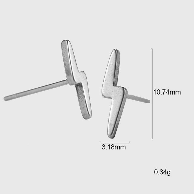 Minimalist Elder Futhark Runes Ear Studs - Wyvern's Hoard