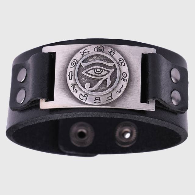 Eye of Ra Leather Bracelet