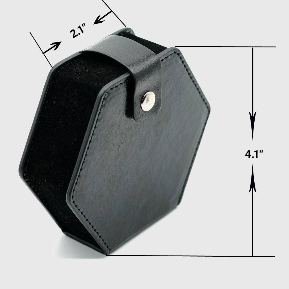 Black Leather Dice  Case