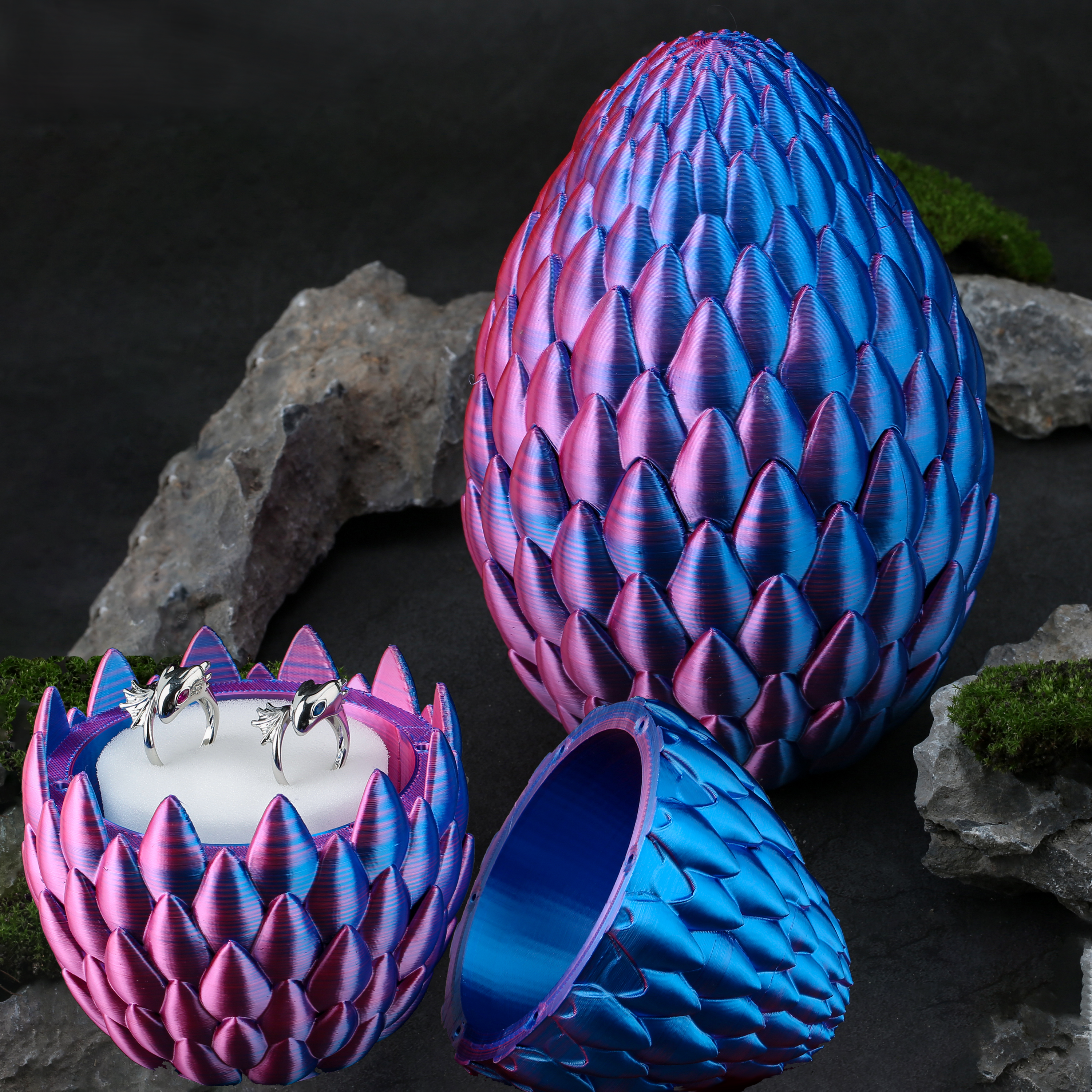 3D Dragon Egg Ring Case