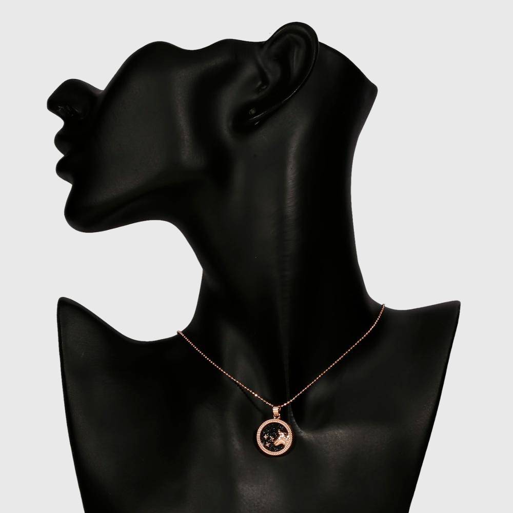 Zodiac Horoscope Rose Gold Necklace