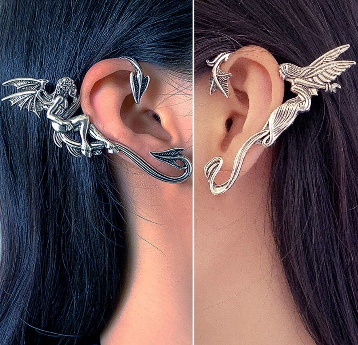 Angel & Devil's Whispers Ear Cuffs