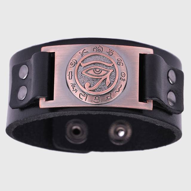 Eye of Ra Leather Bracelet