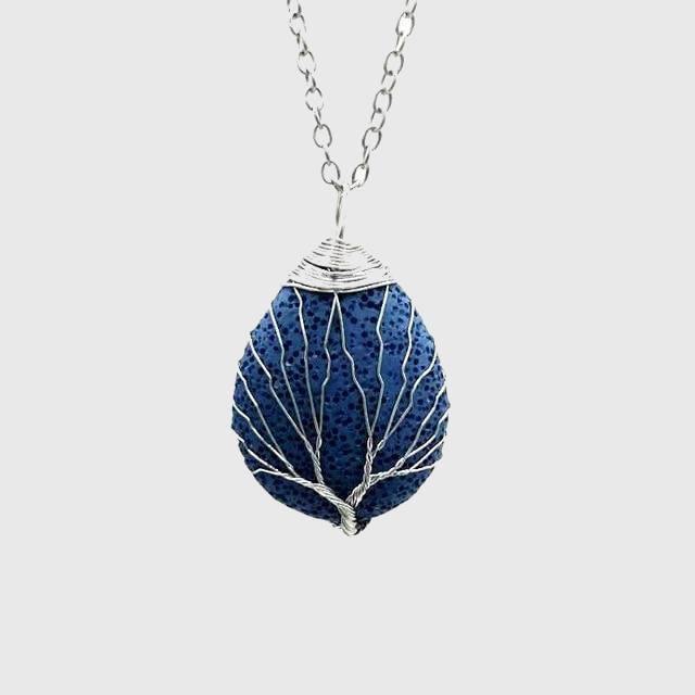 Tree of Life Lava Rock Diffuser Necklace - Wyvern's Hoard