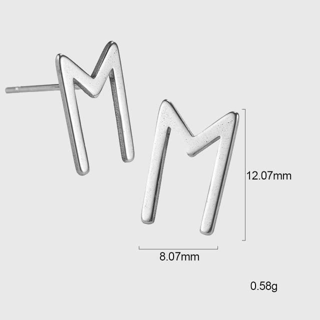 Minimalist Elder Futhark Runes Ear Studs - Wyvern's Hoard