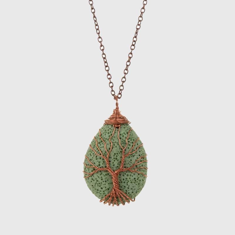 Tree of Life Lava Rock Diffuser Necklace - Wyvern's Hoard