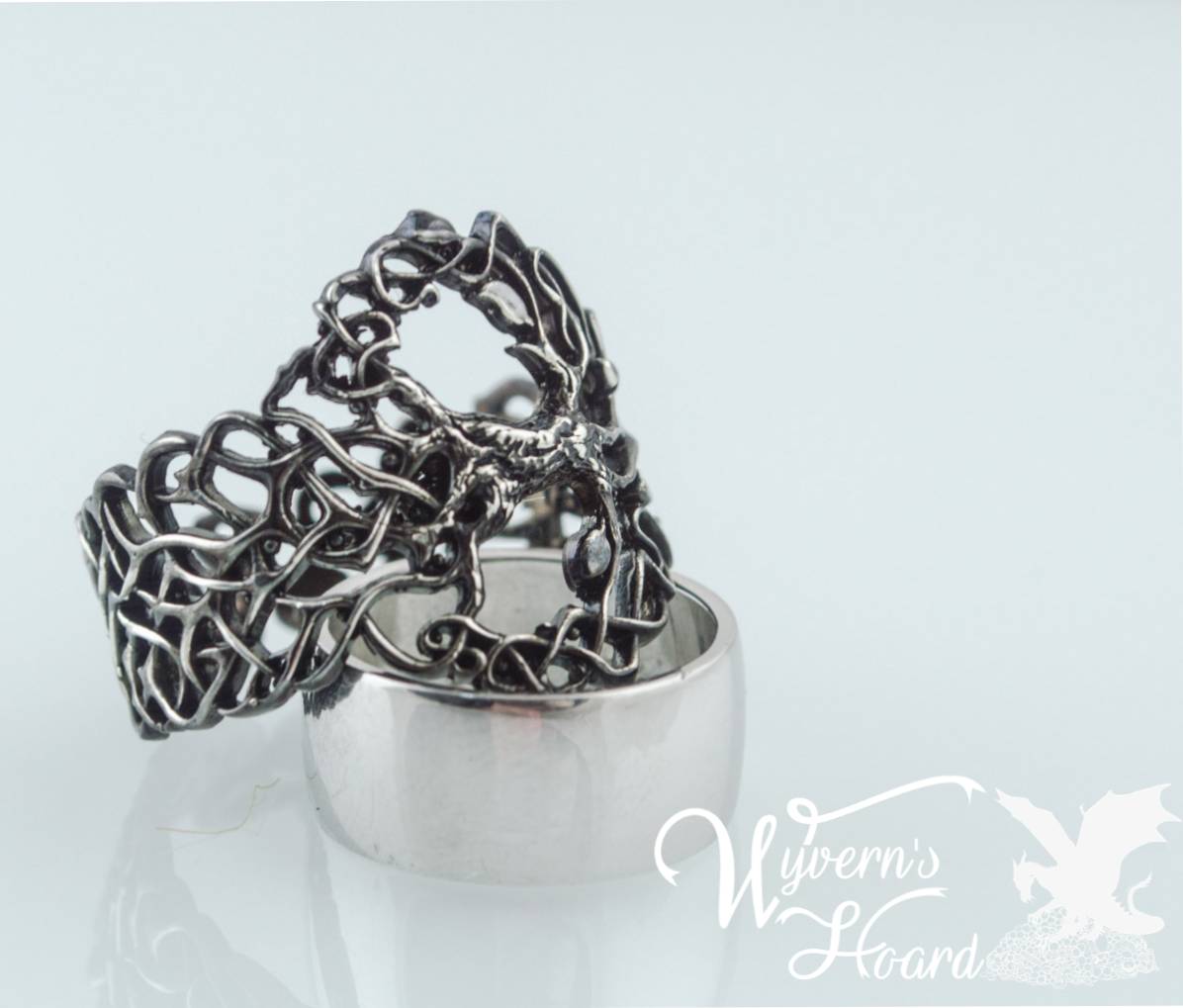 Ornate Yggdrasil Sterling Silver Ring