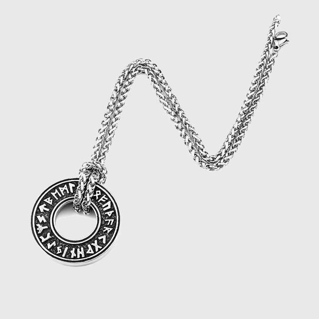 Elder Futhark Rune Circle Necklace - Wyvern's Hoard
