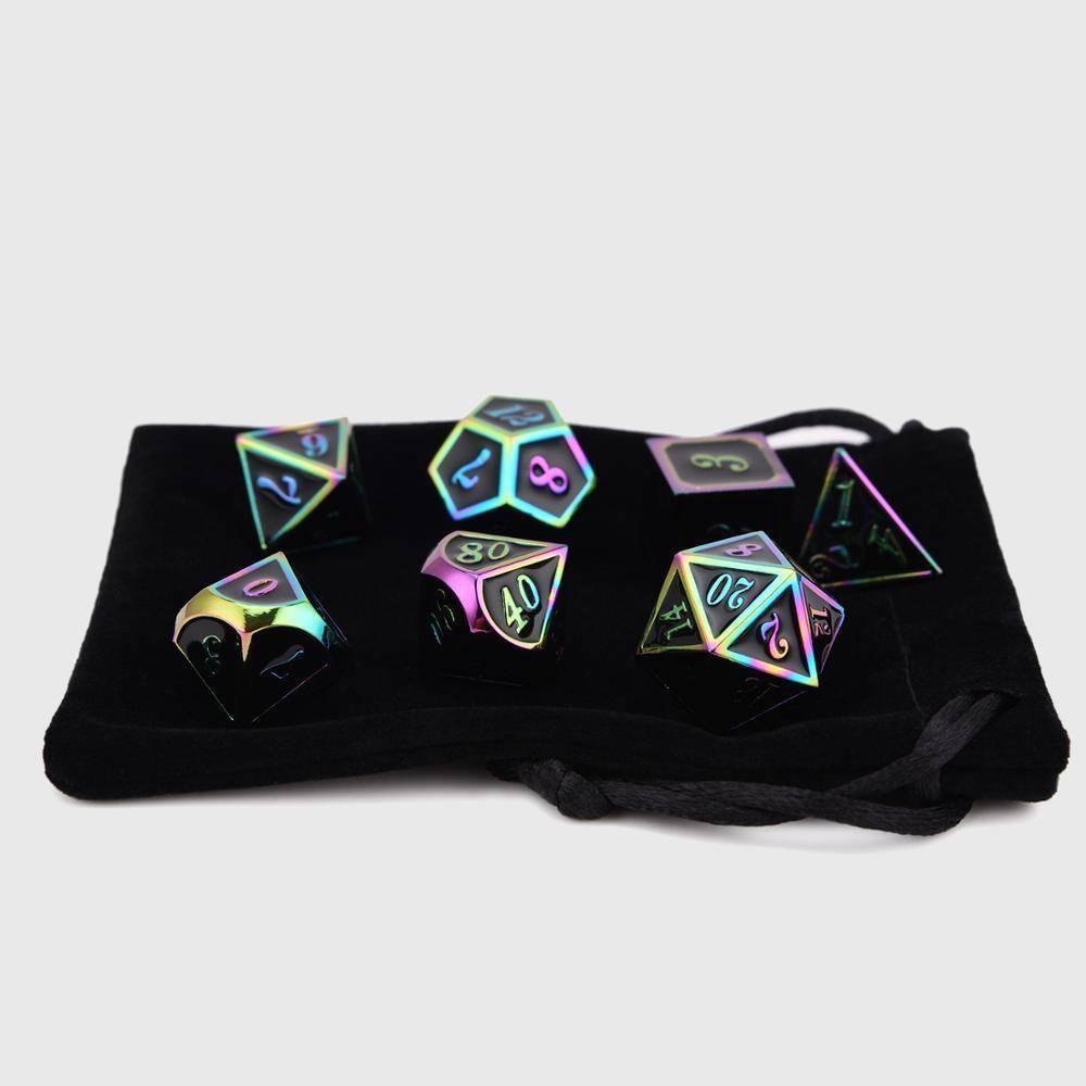 Prismatic Metal Polyhedral Dice Set - Wyvern's Hoard