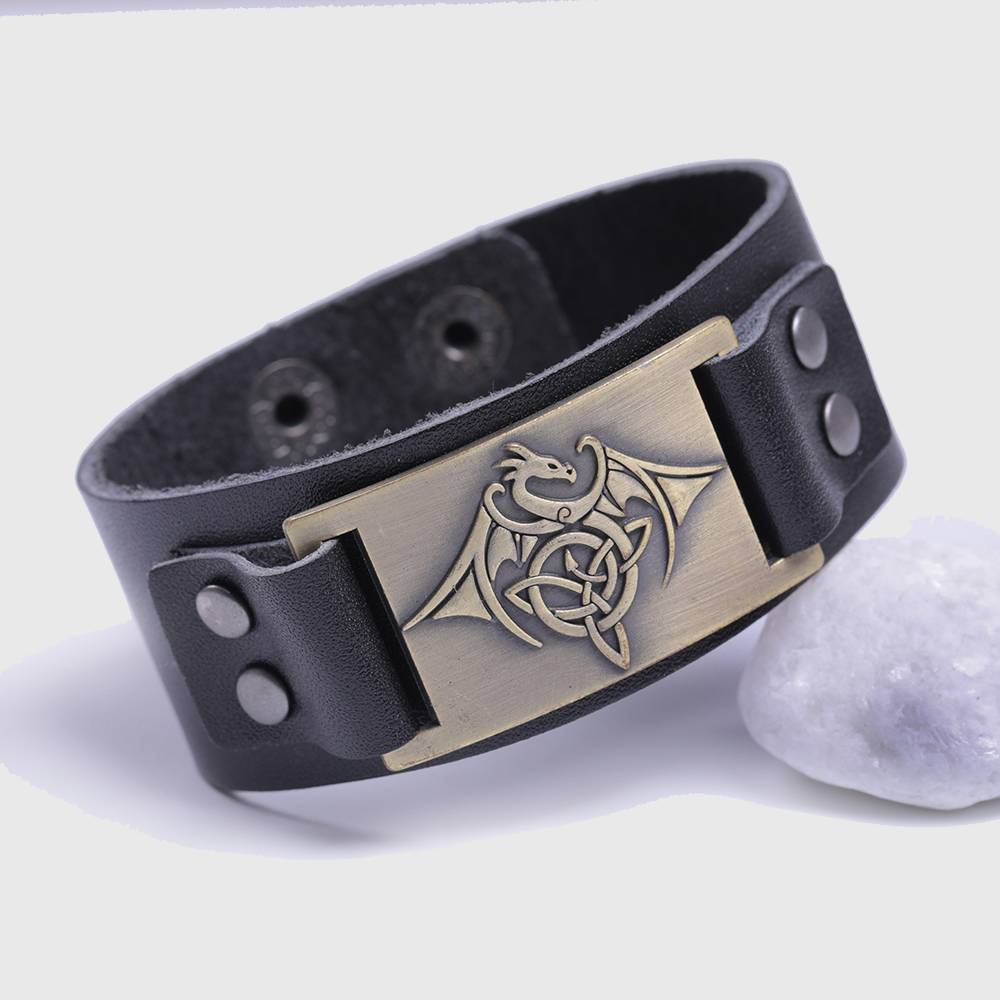 Celtic Wyvern Triquetra Bracelet