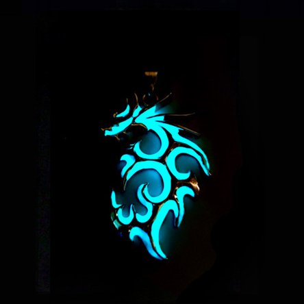 Glow In The Dark Dragon Sigil Necklace