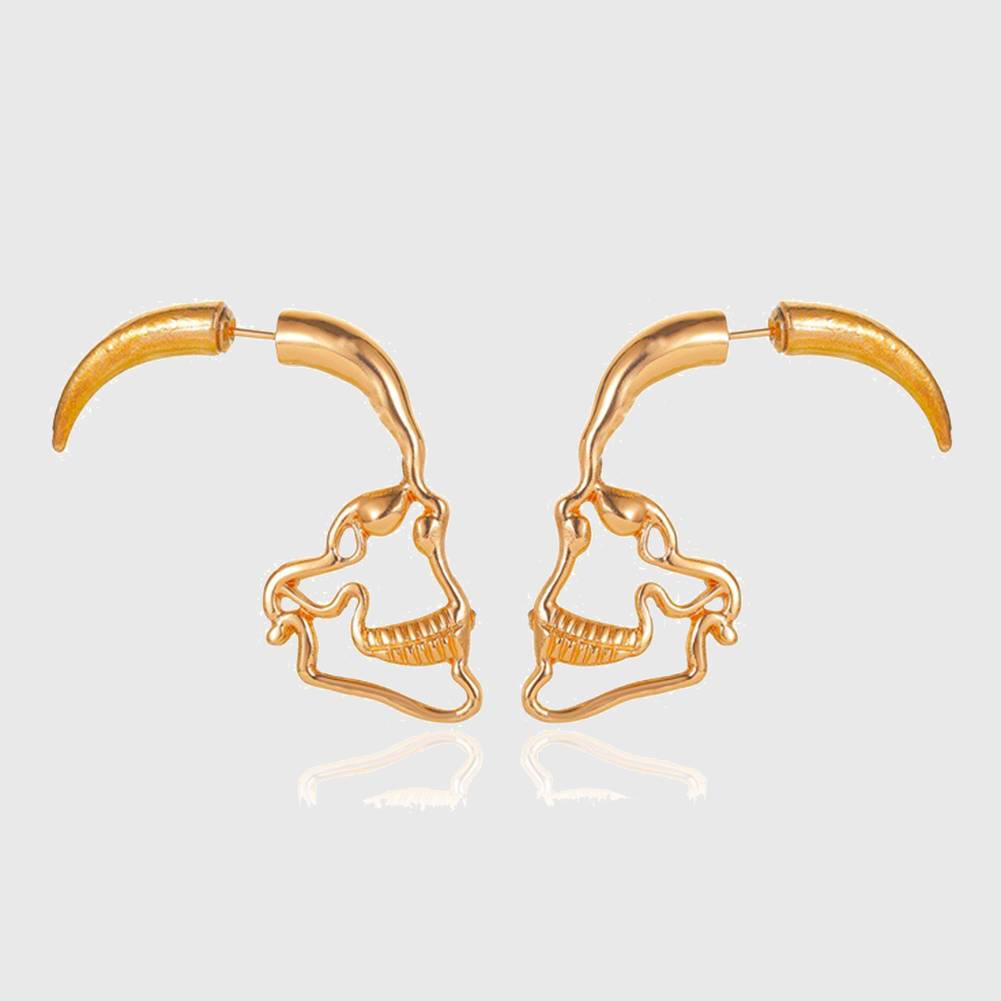 Silhouette Skull Earrings