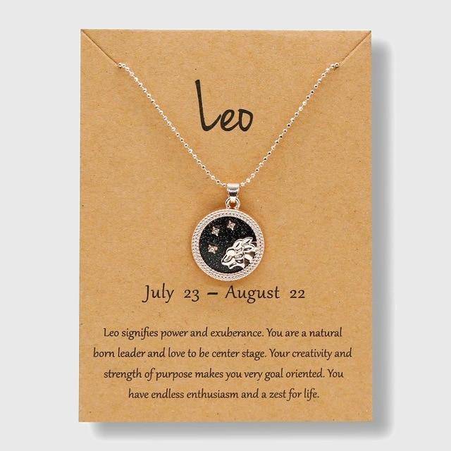 Zodiac Horoscope Rose Gold Necklace